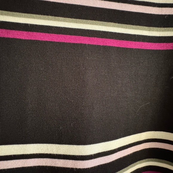 White House Black Market Black and Purple Striped Midi Dres - Picture 5 of 7